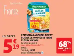 Auchan Fleury Michon Poisson à la Bordelaise et Écrasé de Pommes de Terre offre