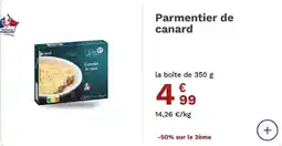Picard Bicard Parmentier de canard offre