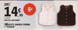 E.Leclerc Vest sherpa femme tissaia offre