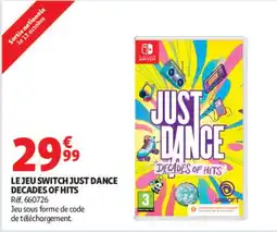 Auchan JUST DANCE DECADES OF HITS offre