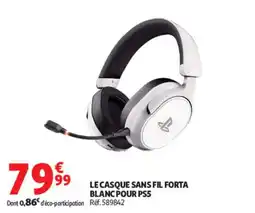 Auchan PlayStation LE CASQUE SANS FIL FORTA BLANC POUR PS5 offre