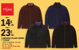E.Leclerc Tissaia cardigan polaire homme offre