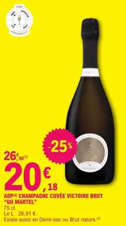 E.Leclerc GH MARTEL Champagne Cuvée Victoire Brut offre