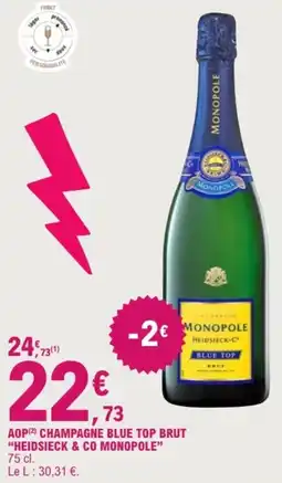 E.Leclerc Heidsieck & Co Monopole Champagne Blue Top Brut offre
