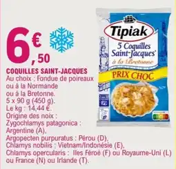 E.Leclerc Tipiak Coquilles Saint-Jacques offre