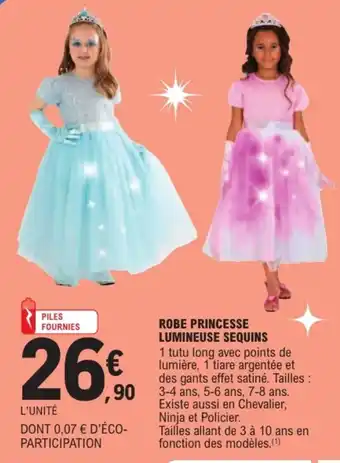ROBE PRINCESSE LUMINEUSE SEQUINS
