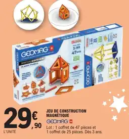 Jouet E.Leclerc GEOMAG JEU DE CONSTRUCTION MAGNÉTIQUE offre