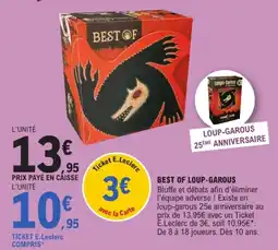 Jouet E.Leclerc LOUP-GAROUS BEST OF offre