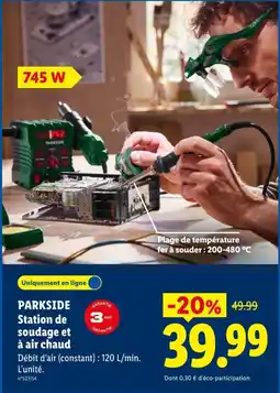 Lidl PARKSIDE Station de soudage et à air chaud offre