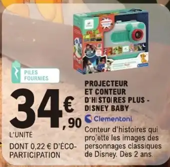 Clementoni PROJECTEUR ET CONTEUR D'HISTOIRES PLUS - DISNEY BABY