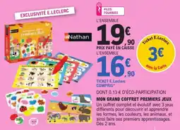 E.Leclerc Nathan Mon grand coffret premiers jeux offre