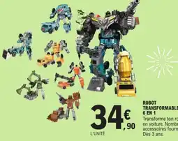 E.Leclerc ROBOT TRANSFORMABLE 6 EN 1 offre