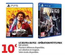 Auchan SEGA LIKE A DRAGON offre
