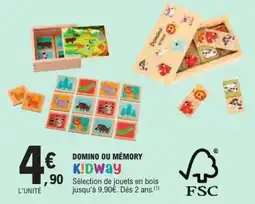E.Leclerc K!Dway DOMINO OU MÉMORY offre