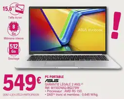 E.Leclerc ASUS PC PORTABLE offre