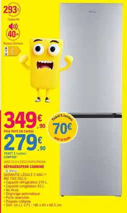E.Leclerc elsay RÉFRIGÉRATEUR COMBINÉ offre