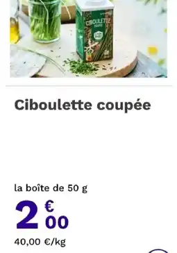 Picard picard Ciboulette coupée offre