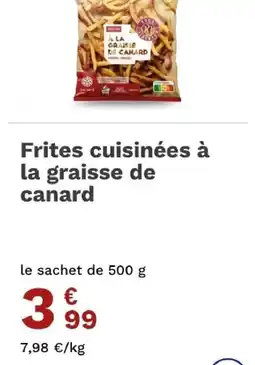 Picard Recipes Frites cuisinées à la graisse de canard offre