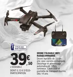 E.Leclerc DRONE FOLDABLE WIFI RADIOCOMMANDÉ offre