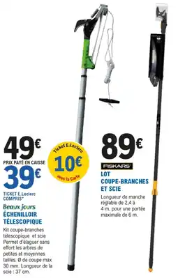 E.Leclerc Jardi Beaux jours ÉCHENILLOIR TÉLESCOPIQUE offre