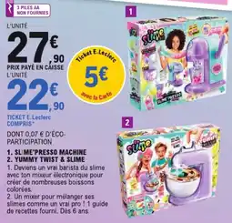 E.Leclerc Slime'presso Machine offre