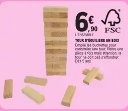 E.Leclerc Tour d'équilibre en bois offre