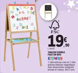 E.Leclerc K!Dway TABLEAU DOUBLE FACE EN BOIS offre