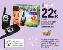 E.Leclerc Bund walkie talkie offre