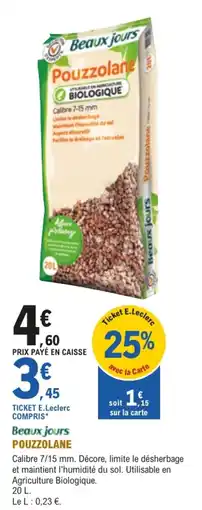 E.Leclerc Jardi Beaux jours Pouzzolane offre