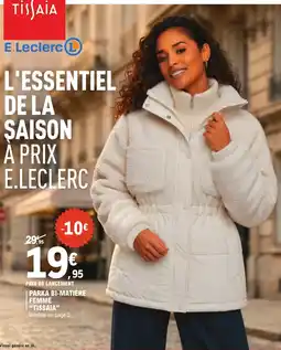 E.Leclerc Tissaia Parka bi-matière femme offre