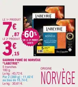 E.Leclerc LABEYRIE SAUMON FUMÉ DE NORVÈGE offre