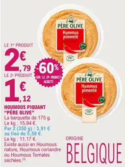 E.Leclerc PÈRE OLIVE Hummus pimenté offre