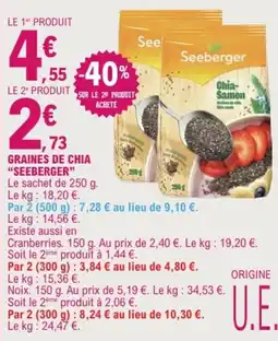 E.Leclerc Seeberger Chia-Samen offre