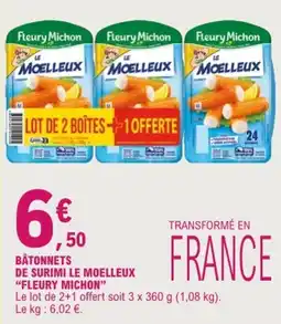 E.Leclerc Fleury Michon Bâtonnets de surimi le moelleux offre