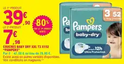 E.Leclerc Pampers Couches baby-dry offre