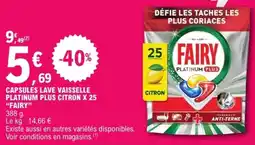 E.Leclerc FAIRY CAPSULES LAVE VAISSELLE offre