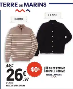 E.Leclerc Gilet femme ou pull homme offre