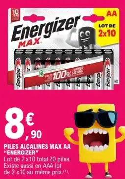 E.Leclerc Energizer Piles alcalines MAX AA offre