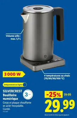 Lidl SILVERCREST Bouilloire numérique offre