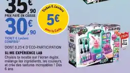 Jouet E.Leclerc Slime Experience Lab offre