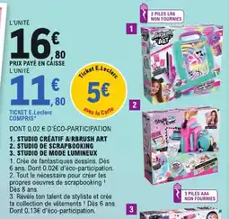 Jouet E.Leclerc Airbrush Art Studio Créatif offre