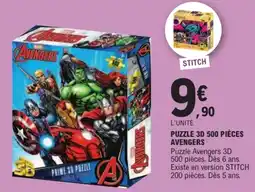 E.Leclerc PRIME 3D PUZZLE AVENGERS offre