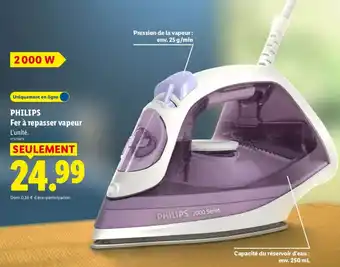 Lidl PHILIPS Fer à repasser vapeur offre