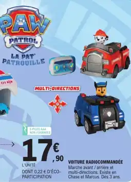 Jouet E.Leclerc Paw patrol camion pat'patrouilleur offre