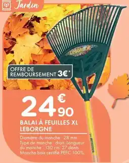 Point Vert LEBORGNE BALAI À FEUILLES XL offre