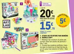 Jouet E.Leclerc ART LAB Studio de peinture par numéro offre