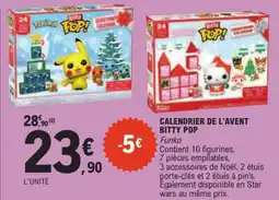 Jouet E.Leclerc Funko calendrier de l'avent bitty pop offre