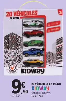 E.Leclerc K!Dway 20 VÉHICULES EN MÉTAL offre