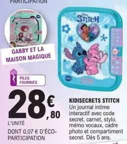 E.Leclerc Vtech KIDISECRETS STITCH offre