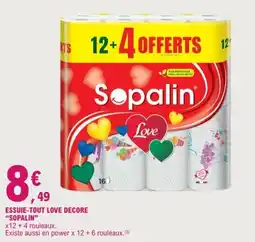 E.Leclerc Sopalin Essuie-tout Love Decore offre